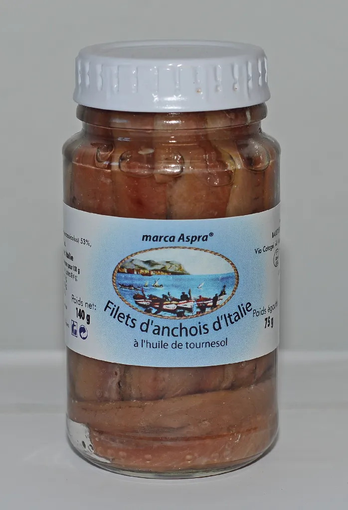 [07BAL-ANHT-0140] FILETS D'ANCHOIS À L'HUILE DE TOURNESOL 140GR