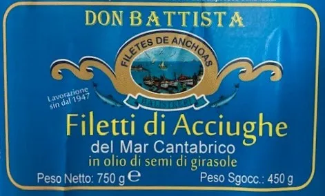[07BAL-ANHT-0750] FILETS D'ANCHOIS À L'HUILE DE TOURNESOL 750GR