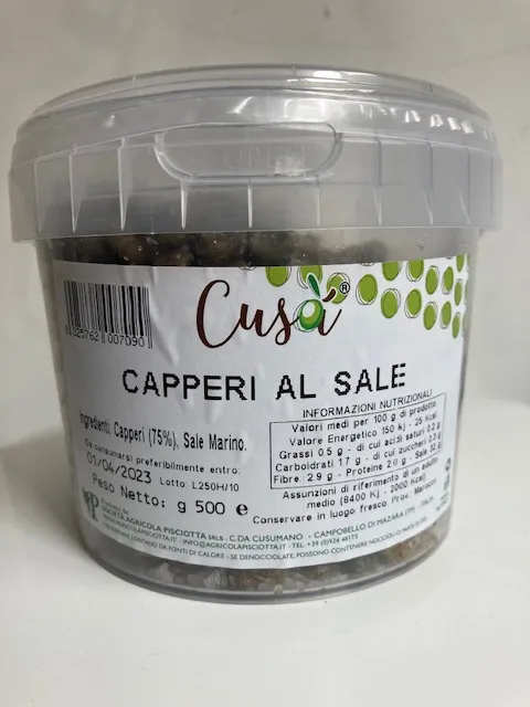 [12CUS-CPR-0500] CÂPRES AU SEL 500GR